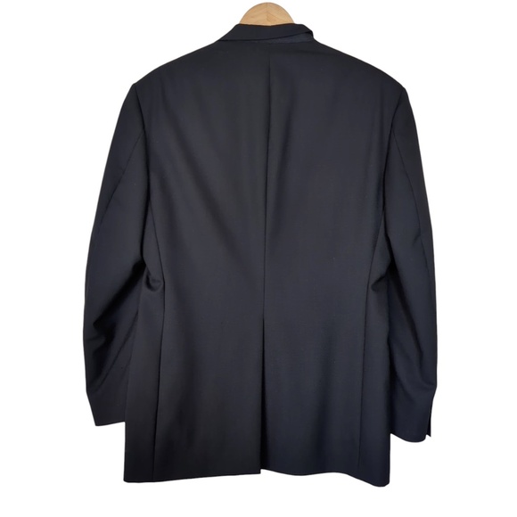 Stafford Executive Men’s Black Wool Single Breasted Notch Lapel Blazer - Picture 2 of 10